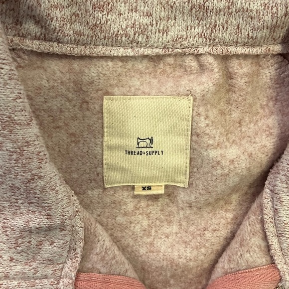 Thread & Supply Pink Blush Fitted Zip Up Jacket | Women's XS - Picture 5 of 10